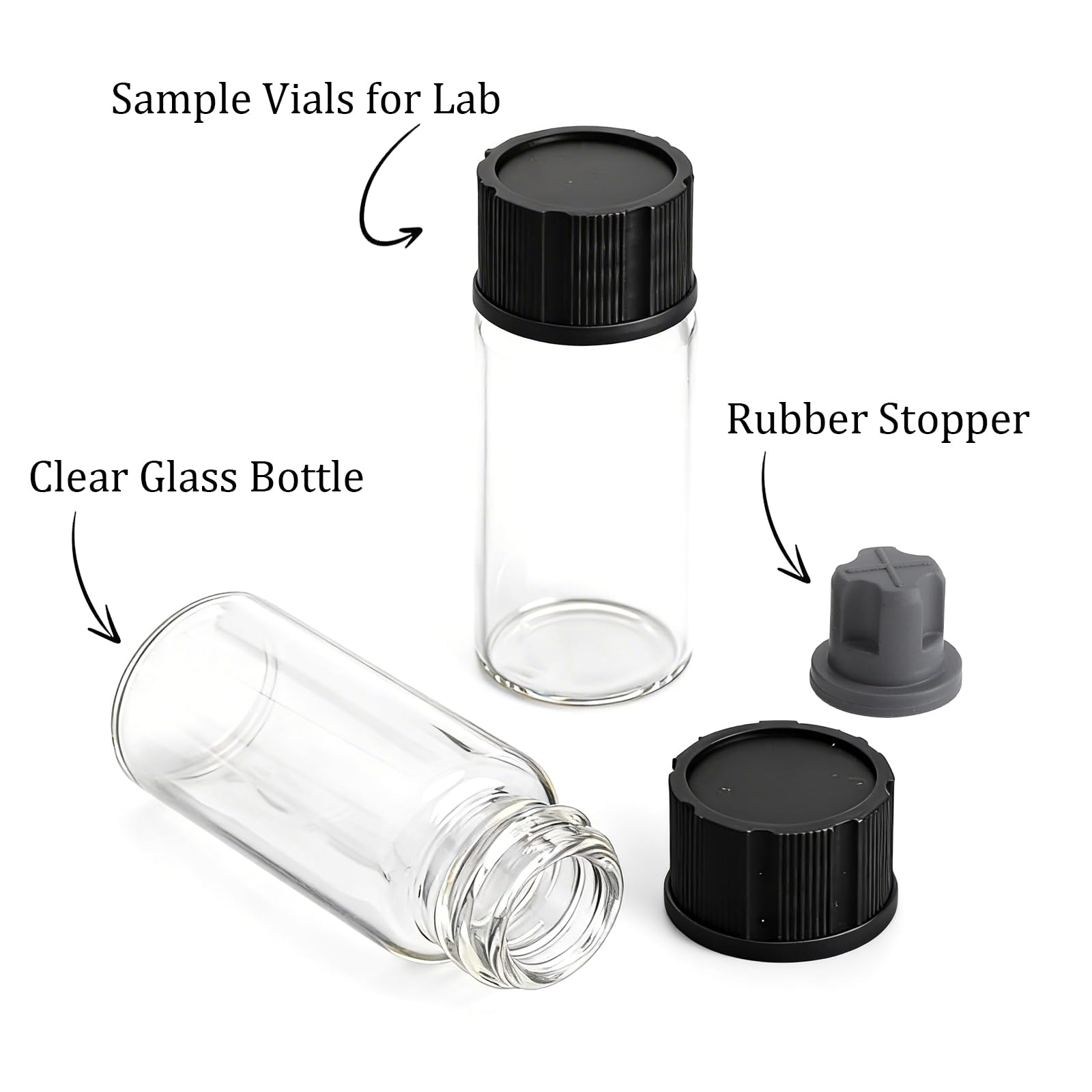 30 Stück 10 Ml Glasflaschen Mit Schraubverschluss – Borosilikatglas, Transparent – Laborflasche, Probenbehälter – Temperaturbeständig Von -60 Bis +200 °C – Ideal Für Proben, Reagenzien, Kosmetik & Mehr