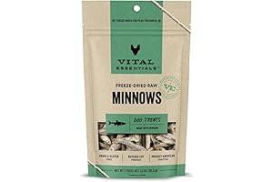 Vital Essentials Freeze-Dried Raw Minnows: Grain-Free, Single-Ingredient Dog Treats
