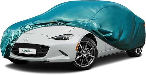 Kayme Funda ligera impermeable para automóvil para todo tipo de clima, cubierta completa para exteriores, protección contra rayos UV, ajuste