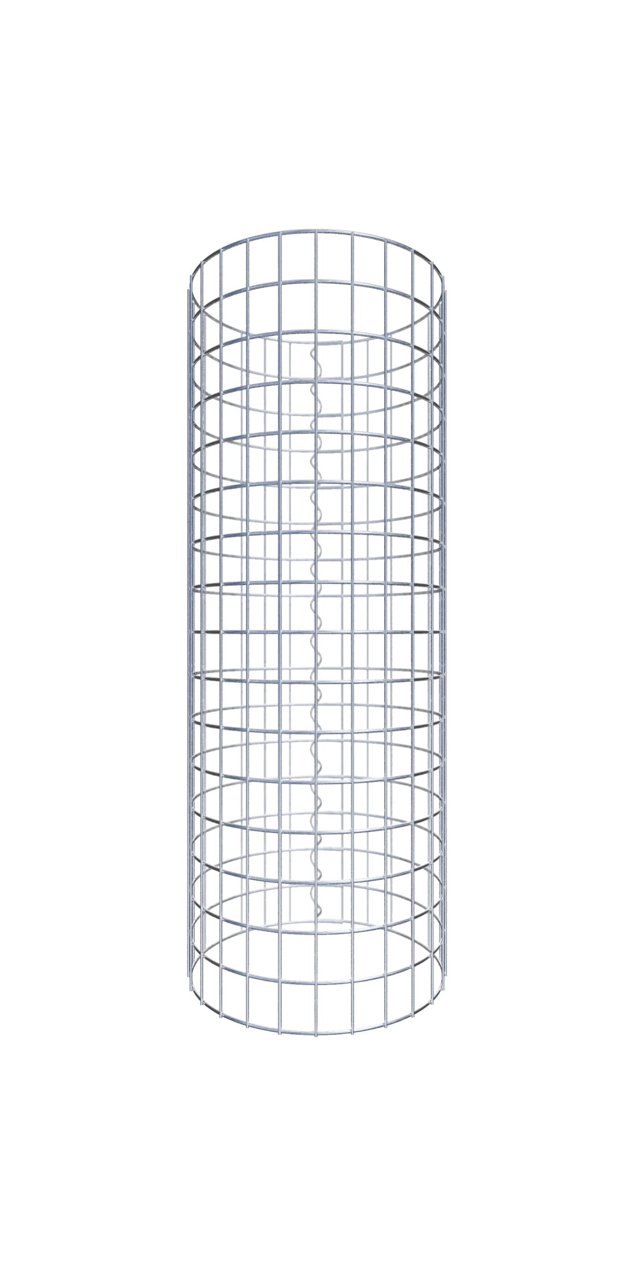 Säule Steinkorb-Gabione rund, Maschenweite 5 x 5 cm, Höhe 80 cm, Spiralverschluss, galvanisch verzinkt (42 cm Durchmesser)