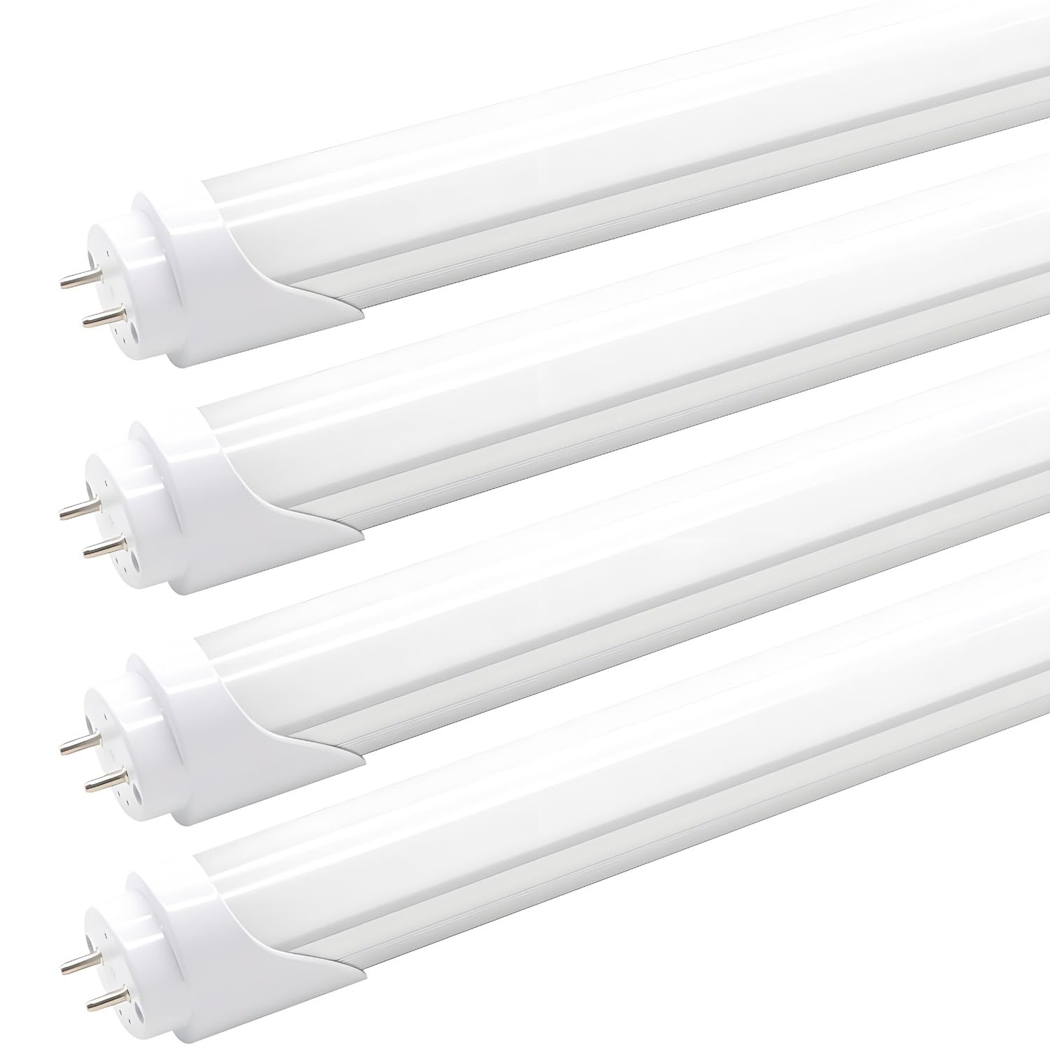 T8 T10 T12 2ft LED Light Tube - 8W 24 Inch Led Fluorescent Tube Replacement, 20W Equivalent, 1120 Lm, 6500K Cool White, Ballast Bypass, Two Pin G13 Base, Frosted Cover (Pack of 4)