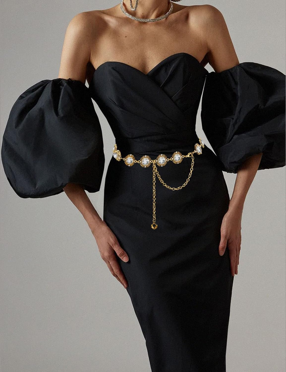 Western Belts for Woman Concho Belt Boho Metal Cowgirl Chain Belts for Dress Jeans Country Concert Outfit - Image 3