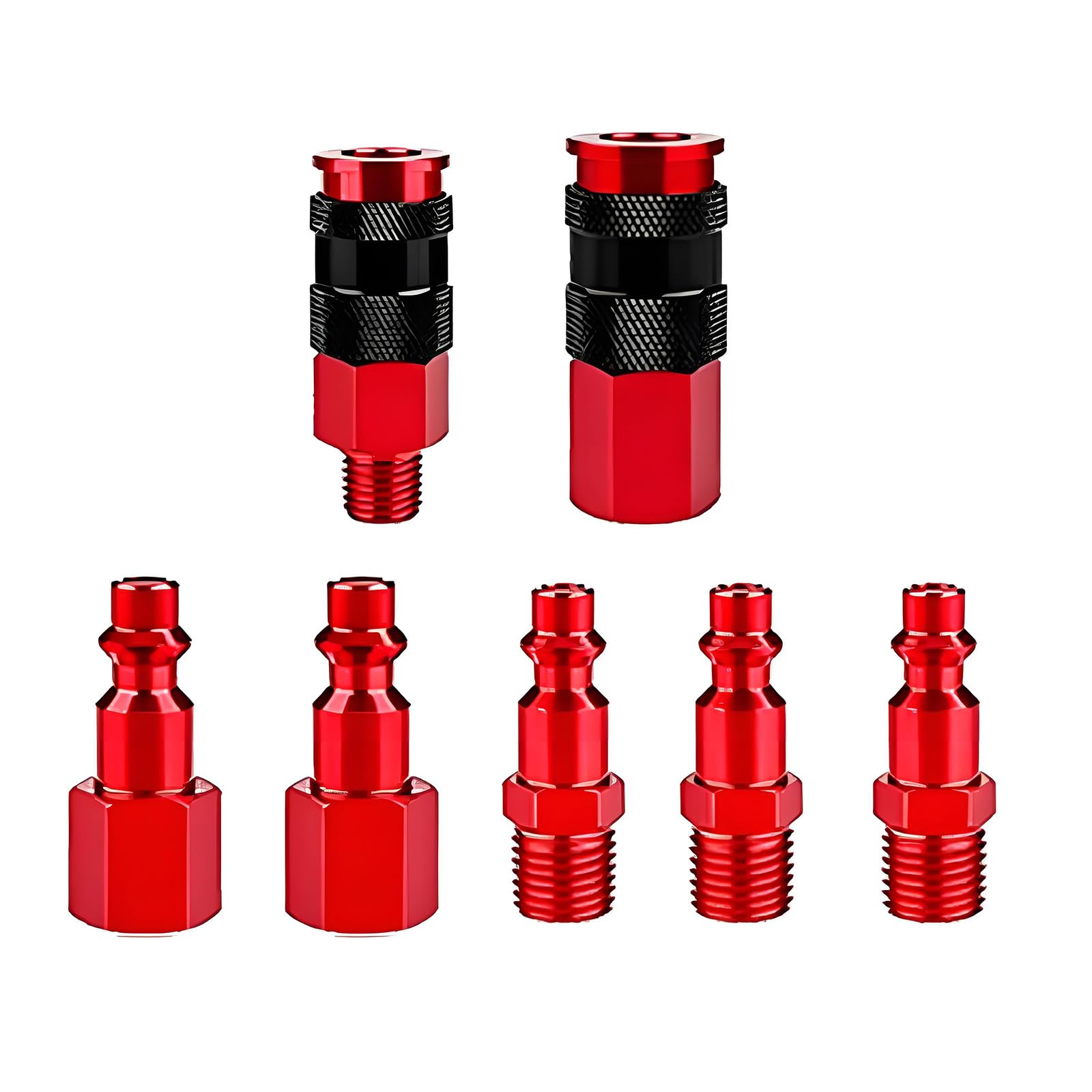 Limtula A Pneumatic Coupler Plug Ssortment, 1/4 In Npt Ir Line Fittings Set Built From Luminum Lloy For Repair Tasks Ir Hose Fitting Ssortment Pneumatic Connector Compressor Coupler Dapter Line Plug Tool