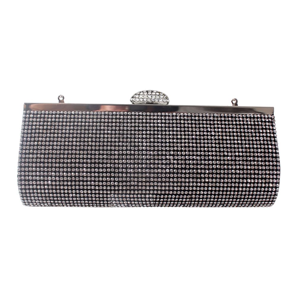 Sac à main pour femmes en diamant argenté et strass chic - 6