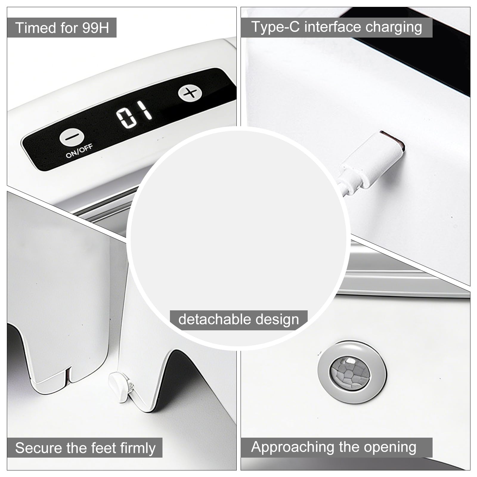 Automatischer Katzenfutterspender, Sensor-Katzenfutterspender, Zeitgesteuerte Haustierspender, Futterspender Katze Mit Intelligenter Infrarotsensor Ideal Für Katzen Und Haustiere (Gray)
