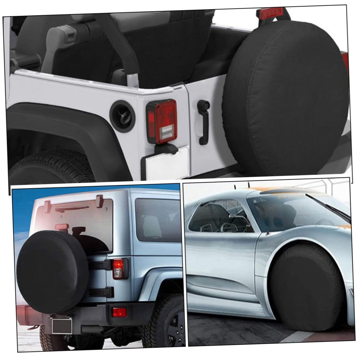 2pezzi Copertura Pneumatico Di Ricambio Per Camper Copriruota Elastico Per Pneumatici Da Protezione Antidebris e Raggi Uv Per Rimorchi e Suv