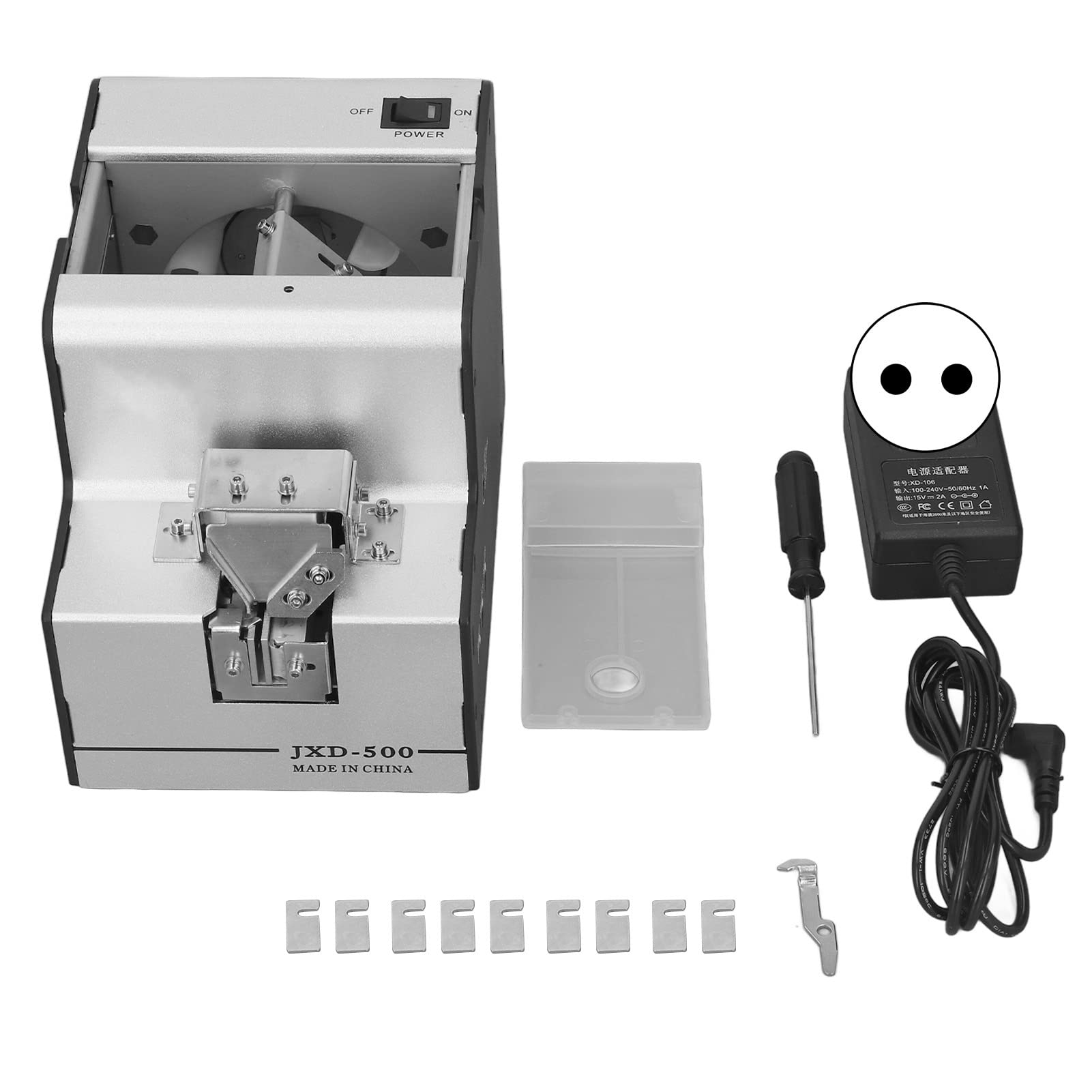 Proveedor de Tornillos Automáticos, Dispensador de Tornillos Ajustables de Aleación de Aluminio de Baja Vibración 100‑240 V para Tornillos de Máquina Y Autorroscantes(Enchufe de la UE)