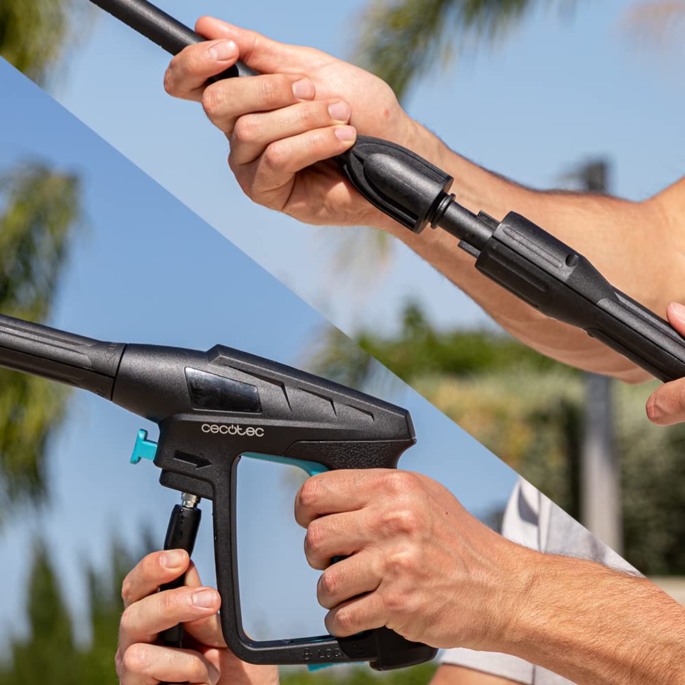 Cecotec Hidrolimpiadora de Alta Presión HydroBoost 2000 Car&Garden Pro. 2000W, Hogar, Jardín o Coche, Caudal de 450 l/h, 150 Bares de Presión, Bomba de Aluminio, Radio de Acción 14m