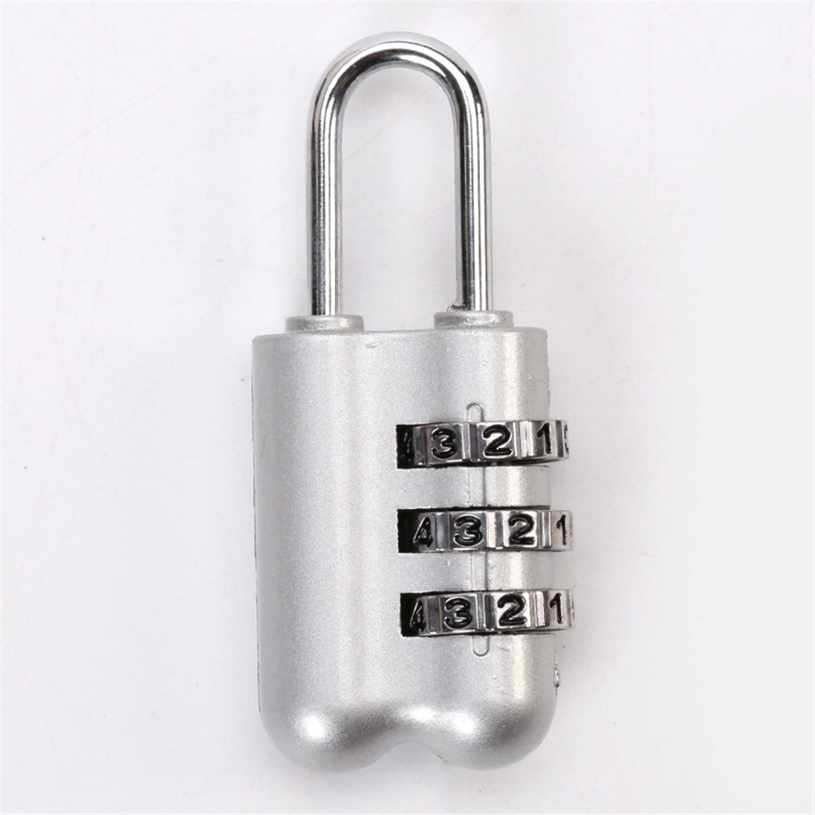 Cadenas réinitialisable argenté en alliage d'aluminium léger pour valise