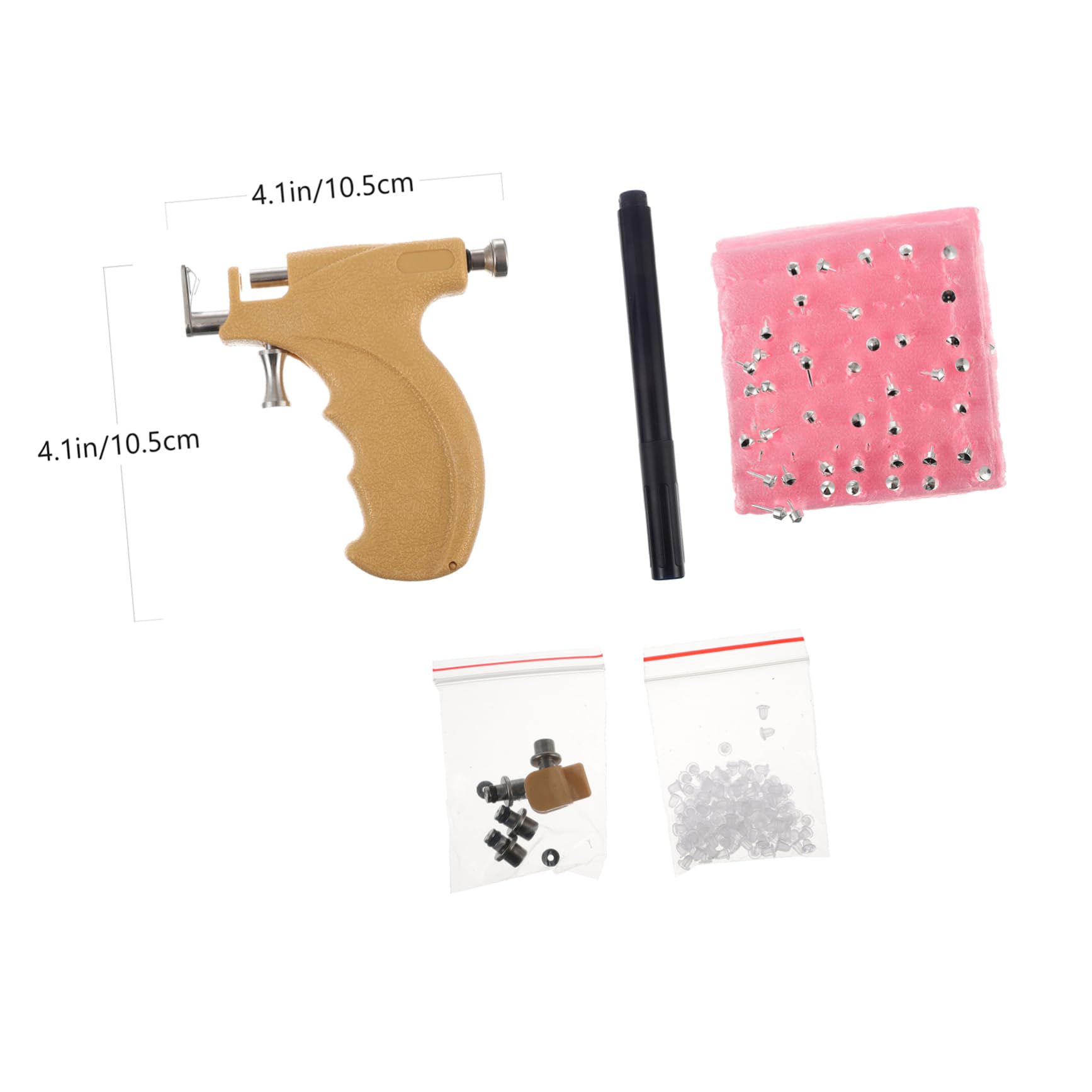 Baluue 1set Per Piercing Auricolari Kit Per Orecchie Inossidabile Facile Usare Blu