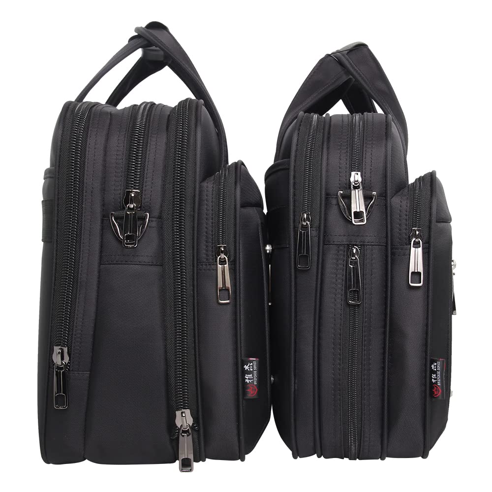 Large Briefcases For Men Canvas Tote Bag 15.6 Inch 17 Inch 19 Inch Laptop Case Work Bags Office Messenger Bag