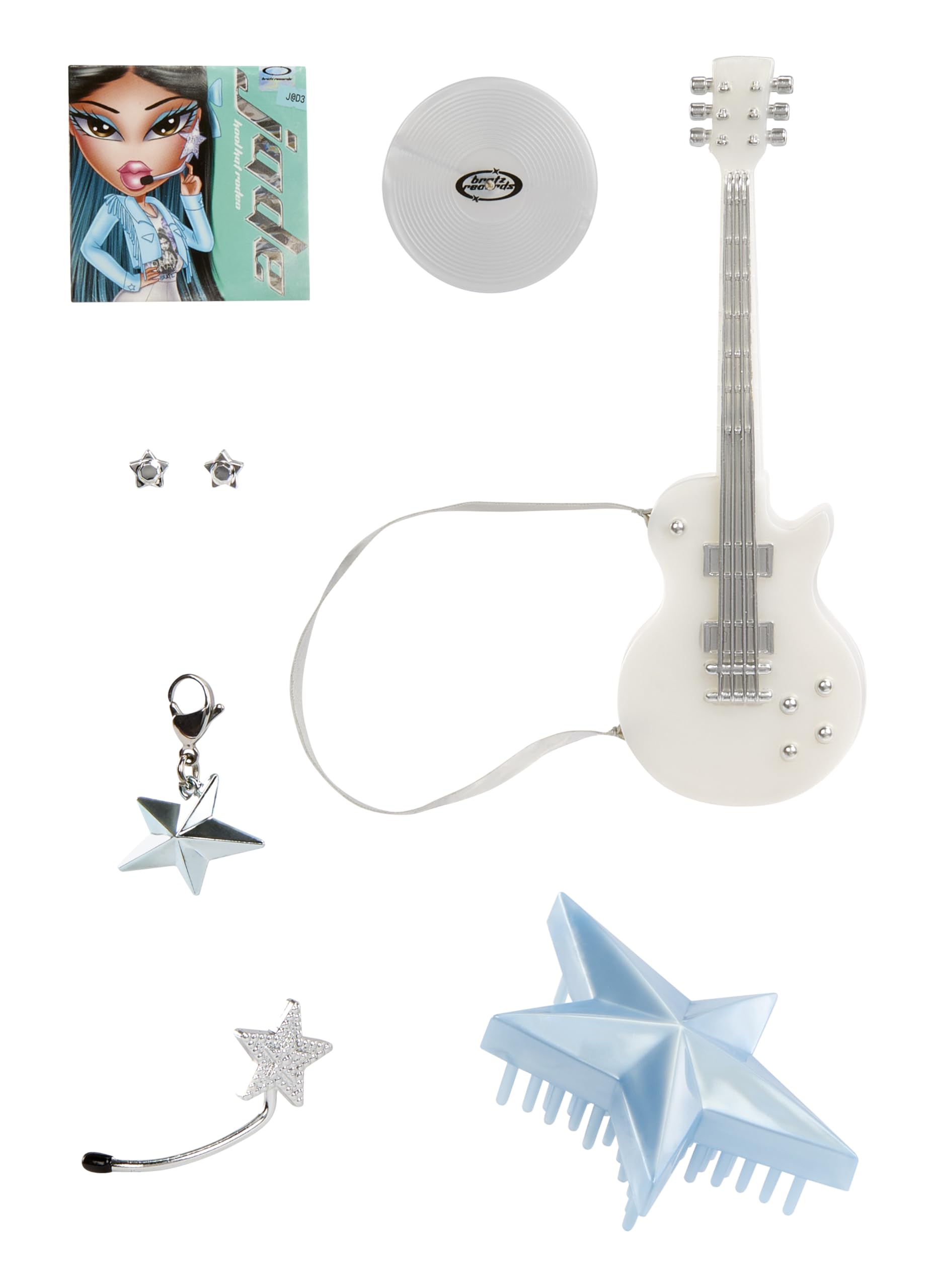 Bratz Pop Starz Jade - Bambola fashion con charm da collezione, outfit e accessori musicali
