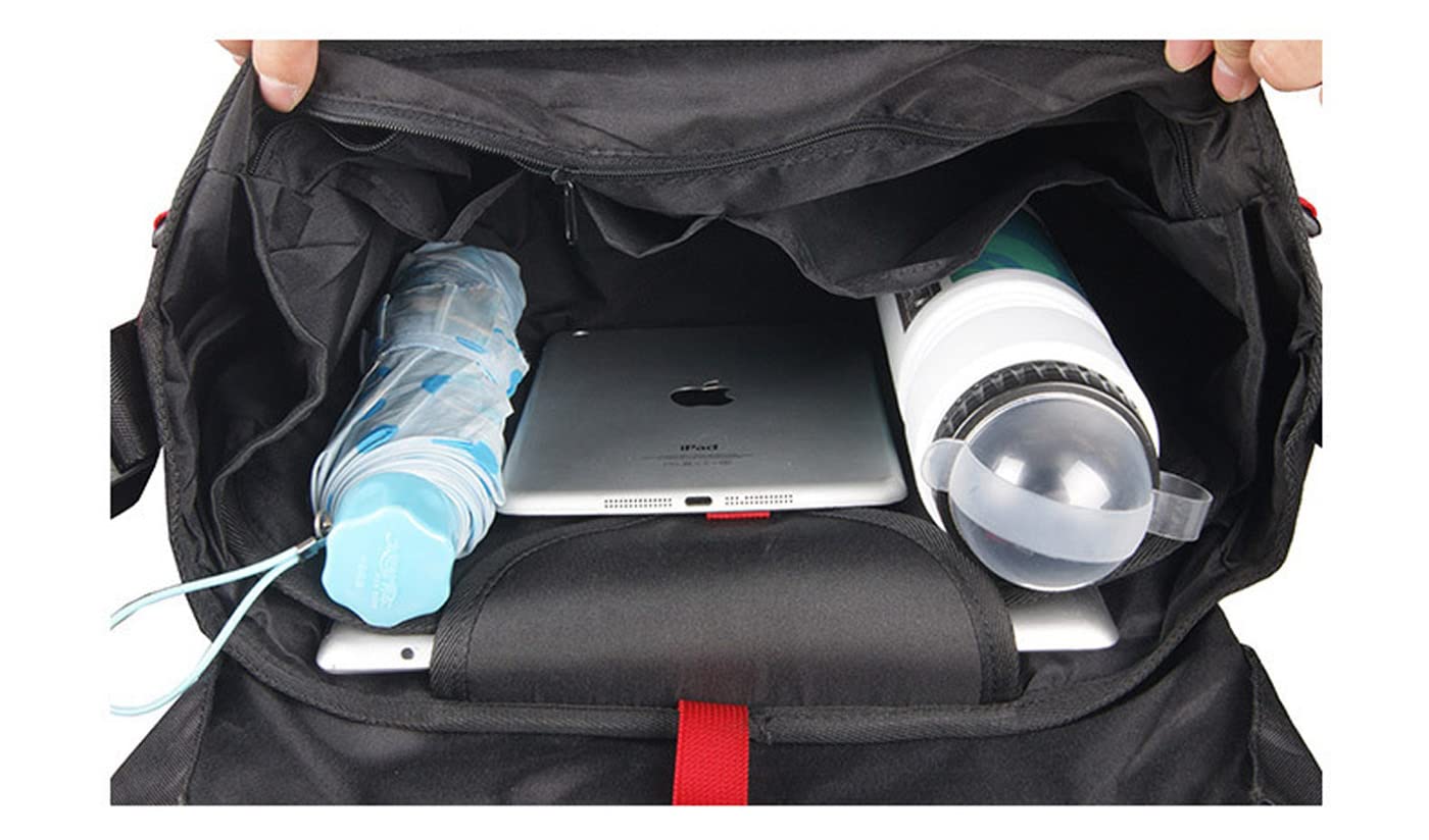 Borsa messenger classica, resistente, impermeabile, piccola borsa messenger per computer portatile, per uomo e donna, borsa a tracolla per bici con messaggio