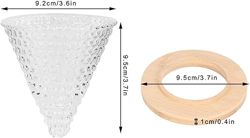 Miniatura 2 de Goteador de café de vidrio, vierta sobre el goteo de café, filtro de cafetera de vidrio reutilizable de café Dripper embudo hervidor de agua