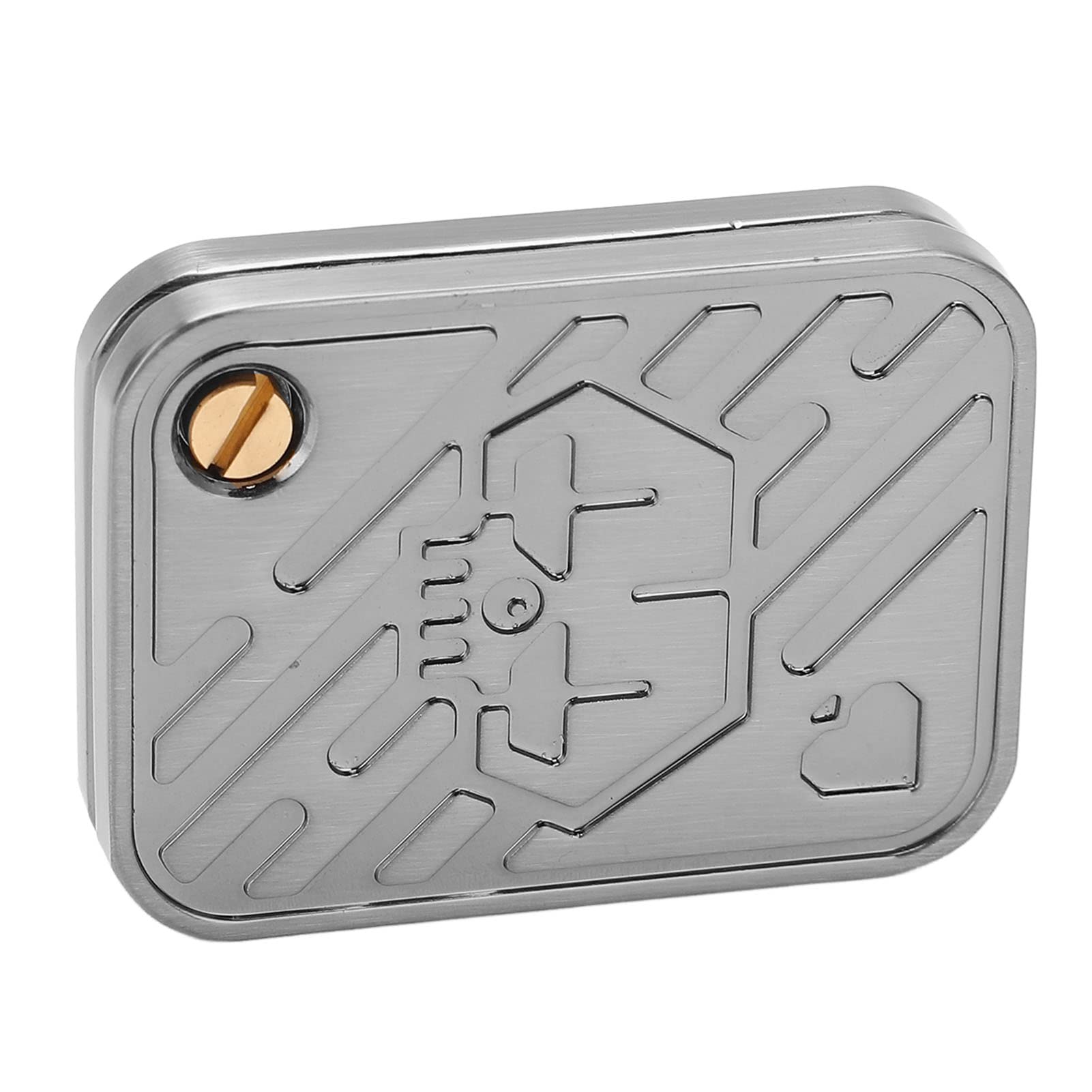 Metalowy Poker Fidget Slider, Stop cynku Dwurzędowy Magnetyczny tor ssący Crisp Clear Sound Stress Relief Metal Fidget Toys Unique Pattern Finely Polished Portable Haptic Coin