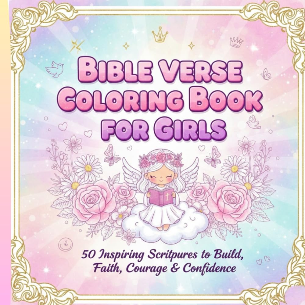 Bible Verse Coloring Book for Girls: 50 Inspiring Scriptures to Build Faith, Courage & Confidence