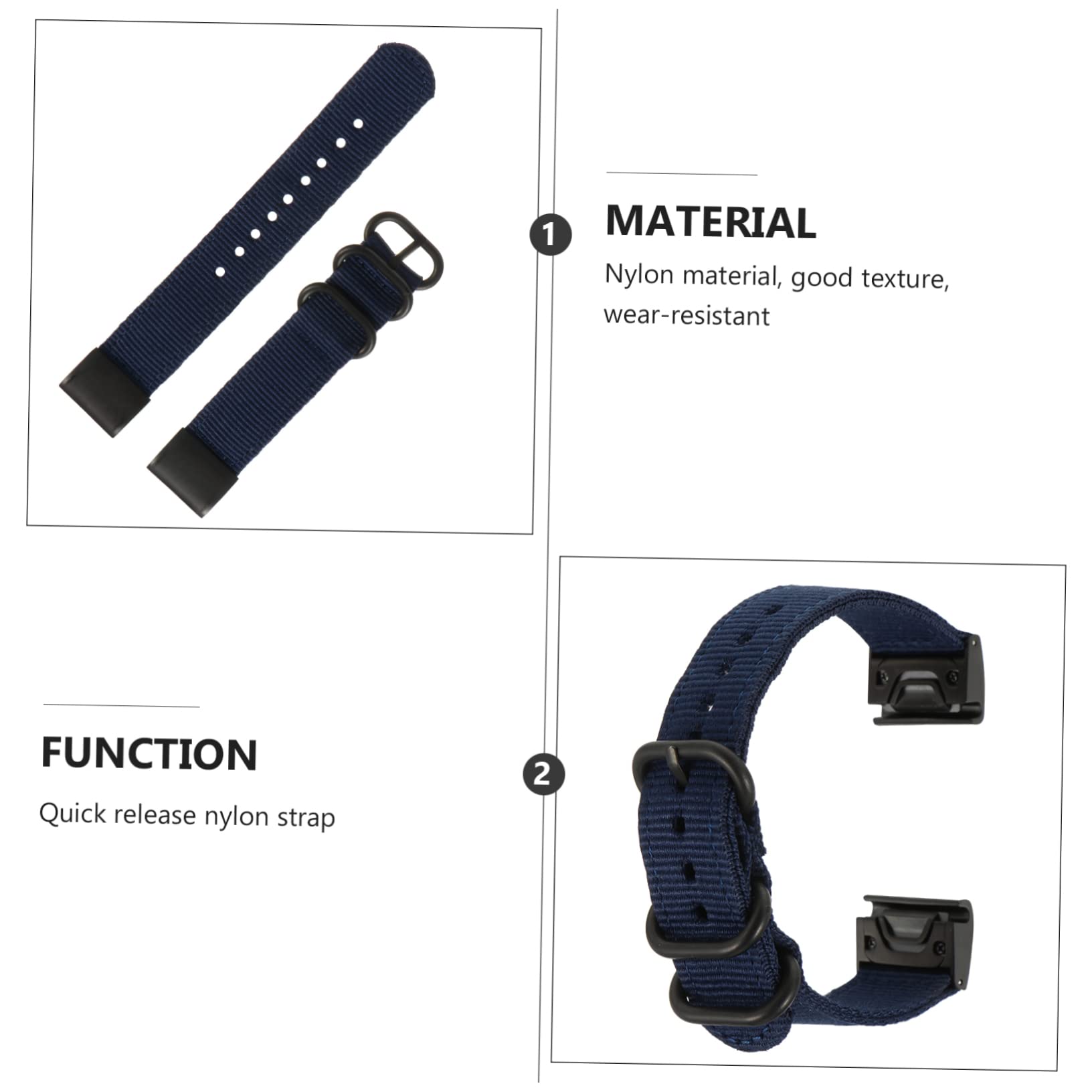 UKCOCO 3pièces Bracelet Nylon Pour Montre Bande De Remplacement Homme Avec Système De Détachement Rapide Confortable Et Respirant Profond