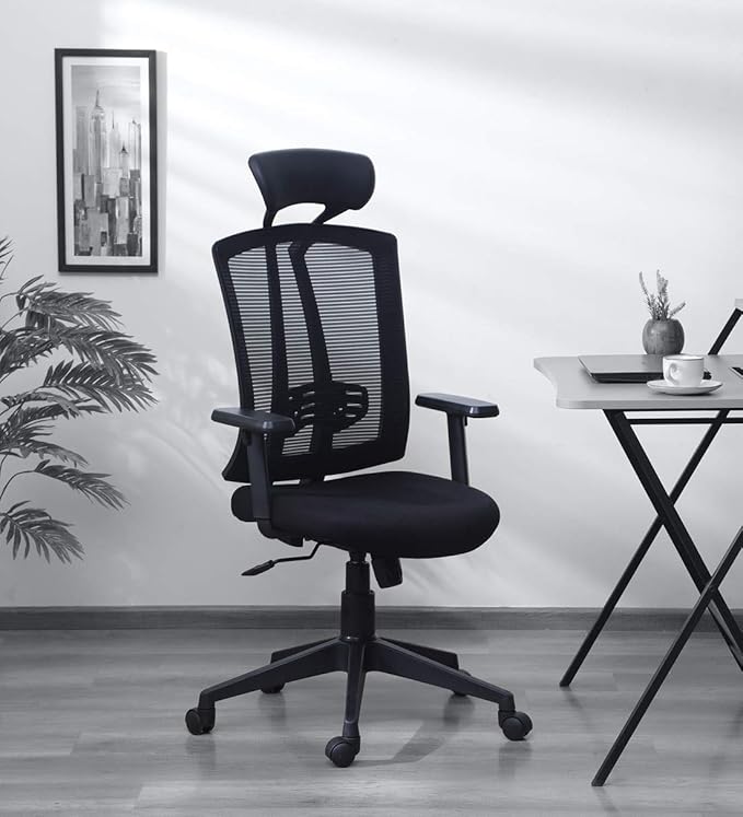 Mintwud Pepperfry Office Chair Yoshi Color Black (Breathable Mesh