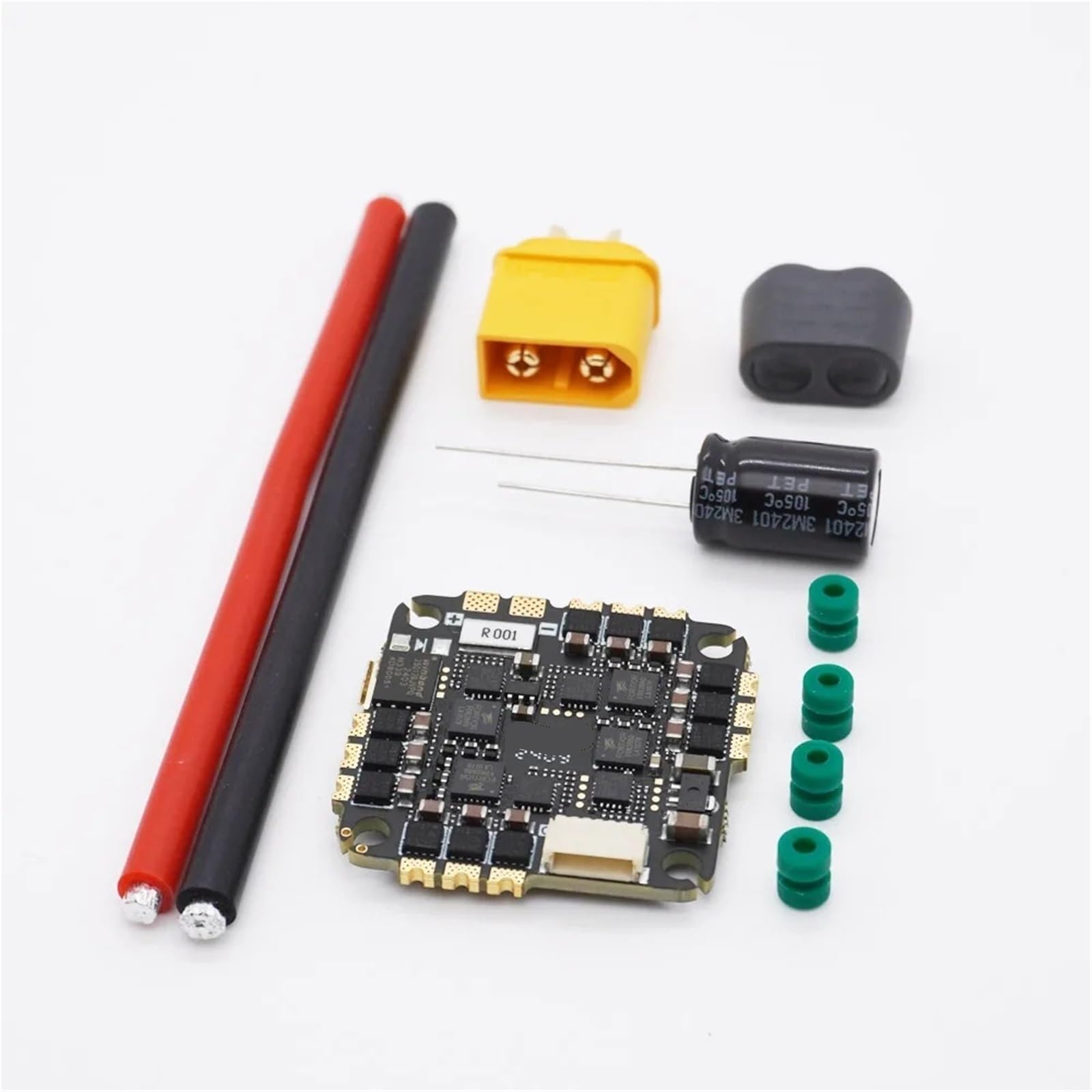 Compatibile con Drone 2-6S F411 Flight Controller AIO con giroscopio BMI270, ESC BLHeli_S 35A 45A, OSD e sensore di corrente(F411 AIO 45A)