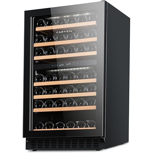 Carysil 77-Bottle Wine Cooler Dual Cooling Zone