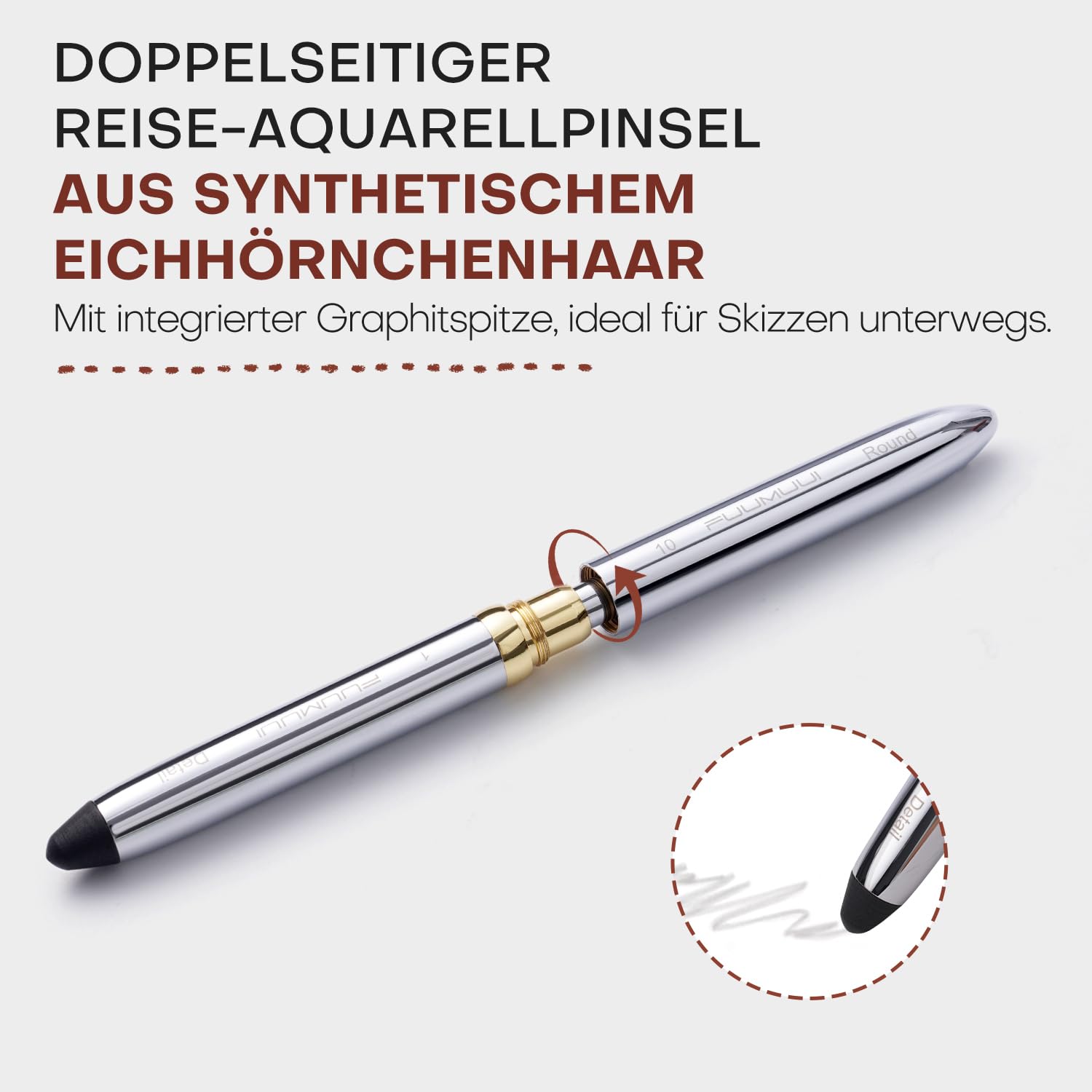 Reise Aquarellfarben Skizzenbuch Set - 36 Premium Wasserfarbenset mit Doppelspitze Reisepinsel und 100% Baumwollepapier, PU-Ledereinband | Perfektes für Künstler, Hobbymaler und Malerei-Liebhaber