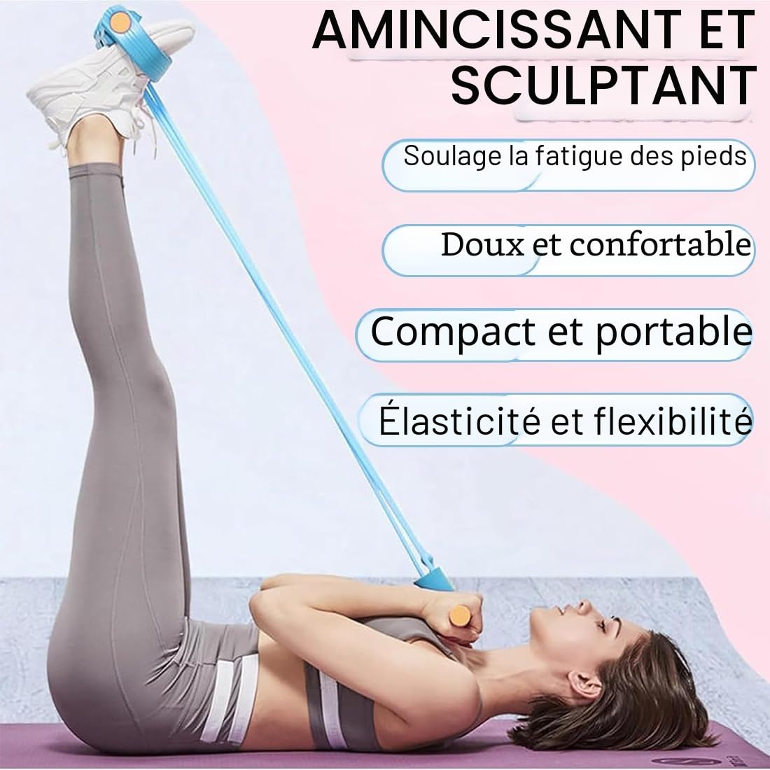Bandes De Résistance Fitness 4 Tubes Avec Poignées Et Pédale De Traction - Multifonction Pour Abdos, Yoga, Musculation à Domicile Elastique A Pedale Bandes De Résistance Fitness 4 Tubes Avec Poignées Et Pédale De Traction - Multifonction Pour Abdos, Yoga, Musculation à Domicile Elastique A Pedale