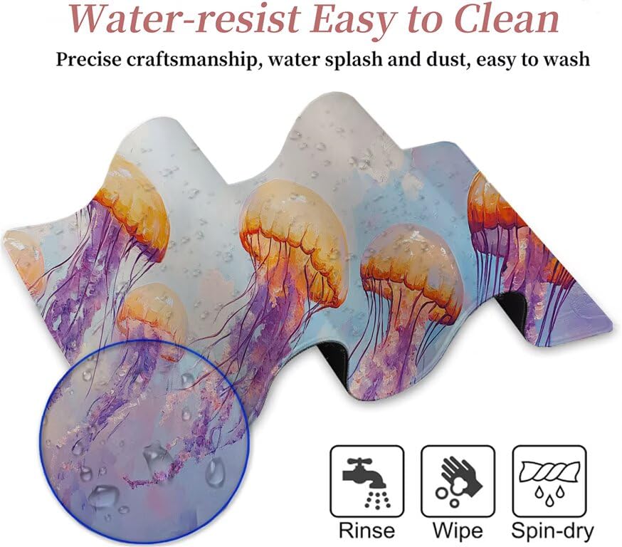 Tapis de souris grand format résistant à l'eau pour éviter les taches - 7