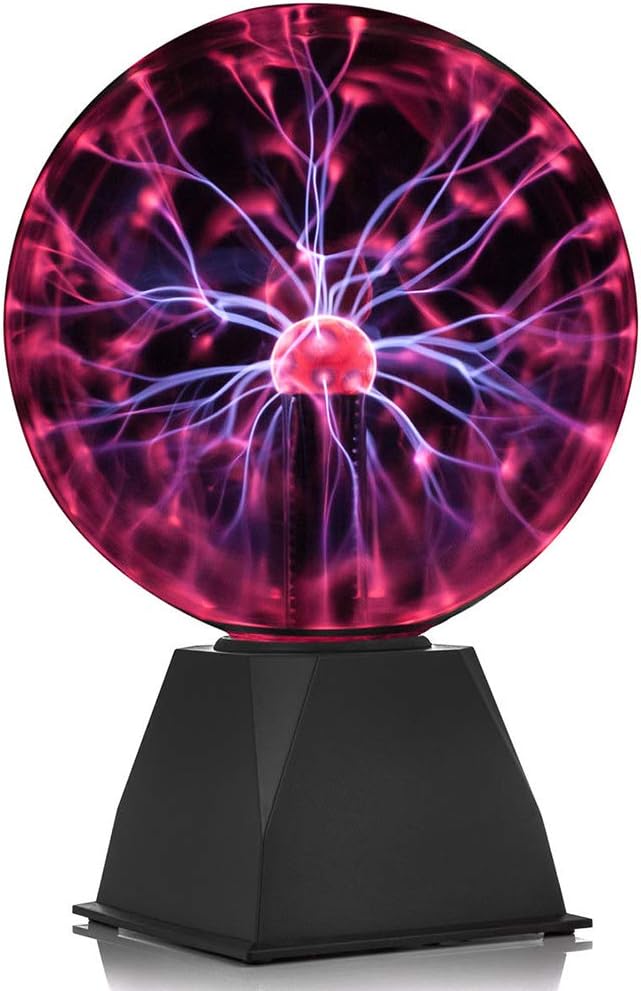 FJROnline Plasma Ball Light 8 Inch Touch Sensitive Sphere Light Magical Ball for Office Desk Home Party Decoration