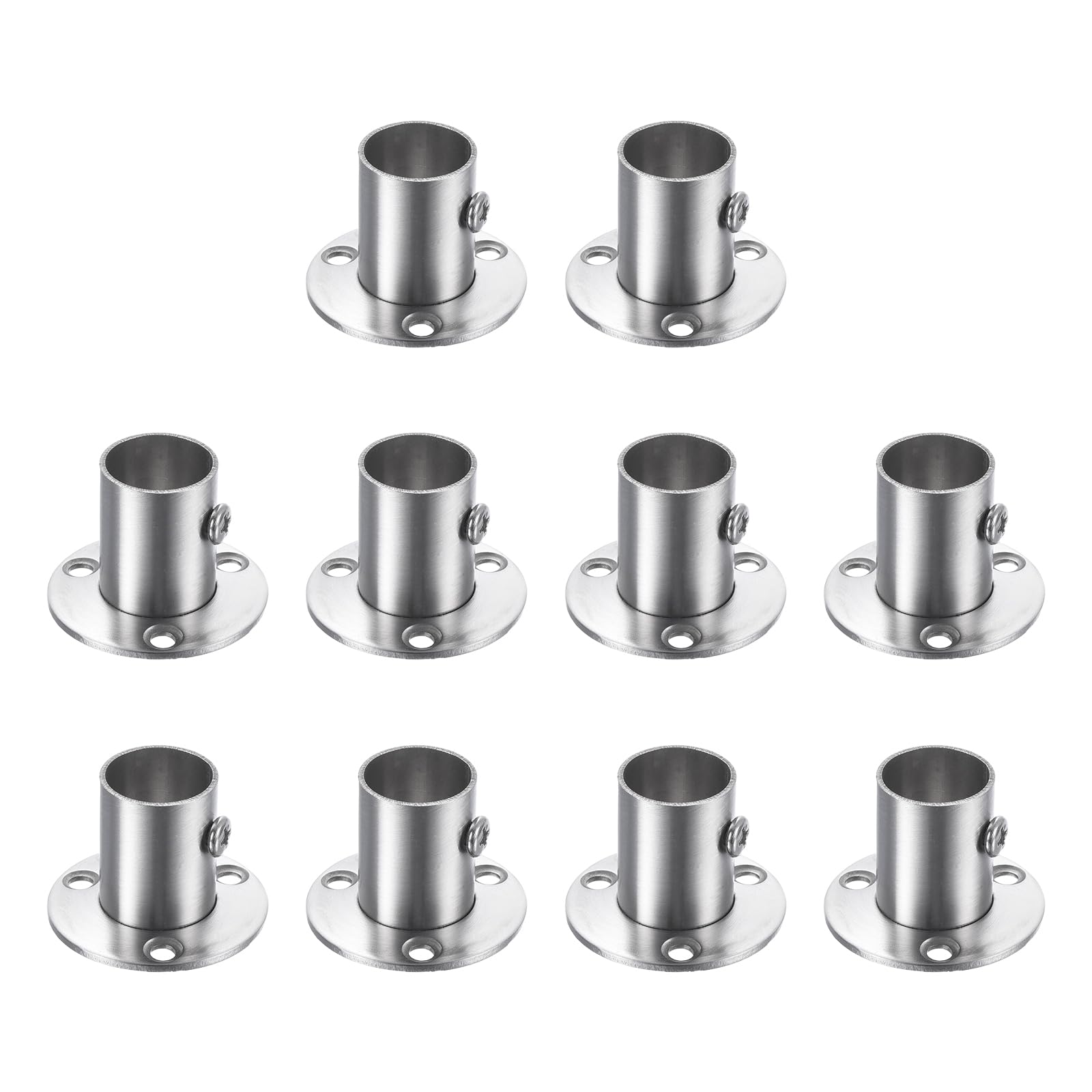 Amazon.com: uxcell 10PCS Stainless Steel Closet Rod Flange Holder, 3/4 ...