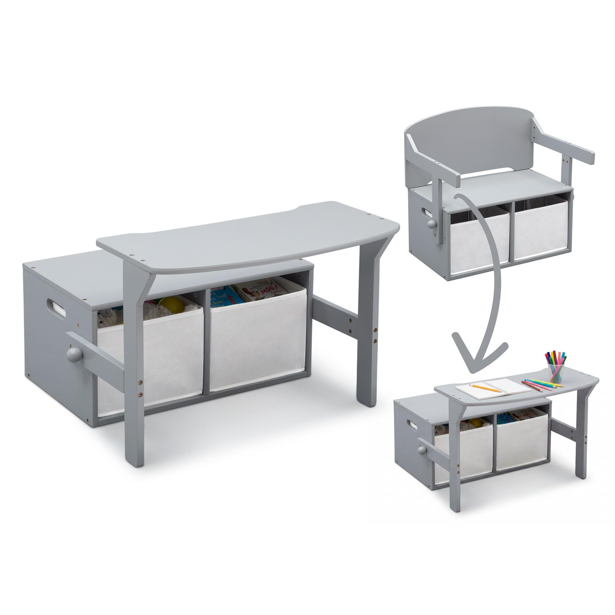 Amazon.com: Delta Children MySize Kids Convertible Activity Bench