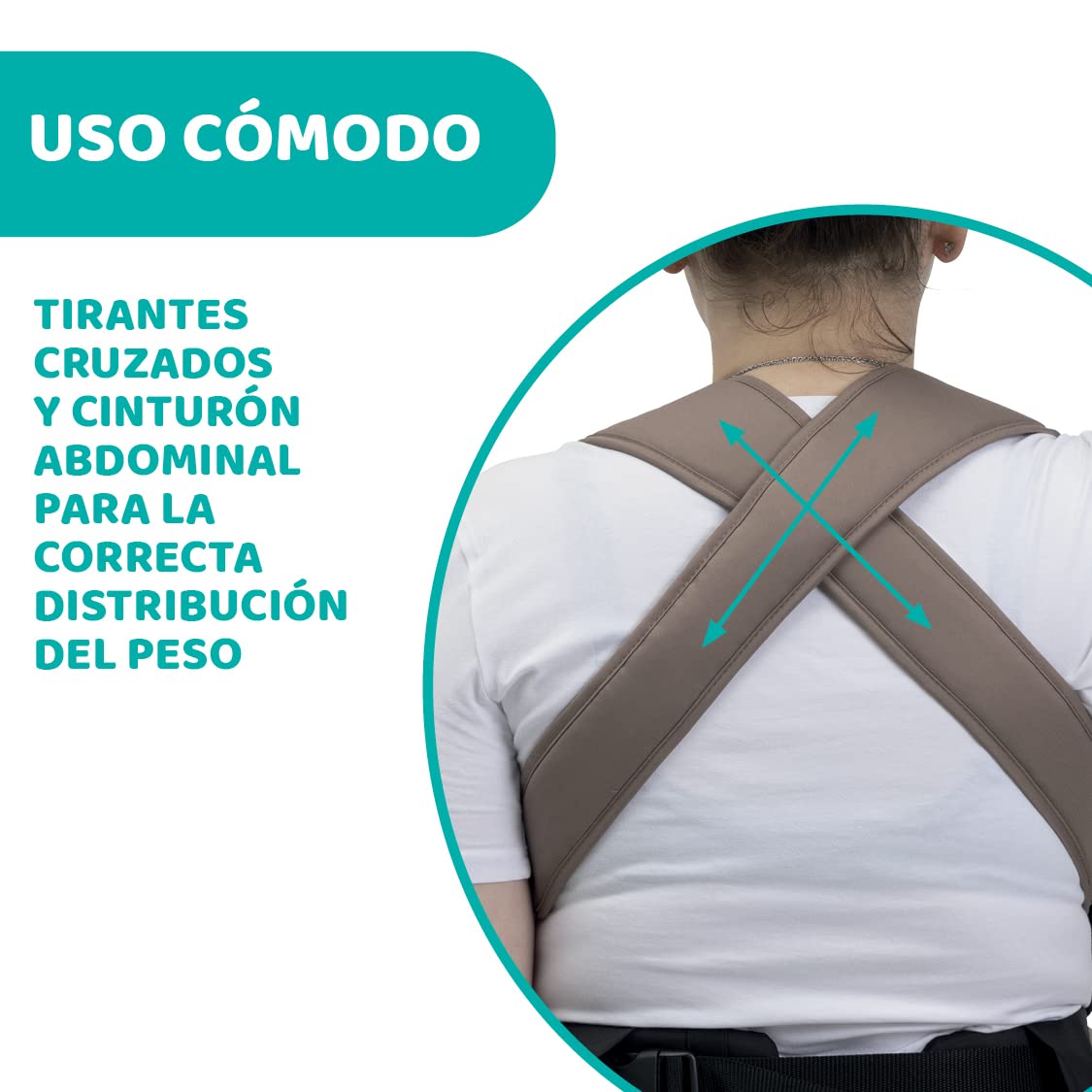 Chicco Skin Fit, Mochila Porta Bebé Ergonómica, Mochila Porteo Infantes de 0 Meses a 9 kg, Ajustable, Marsupio Infantes, Seguro para la Cadera del Bebé, Tirantes Cruzados y Acolchados, Capota, Beige