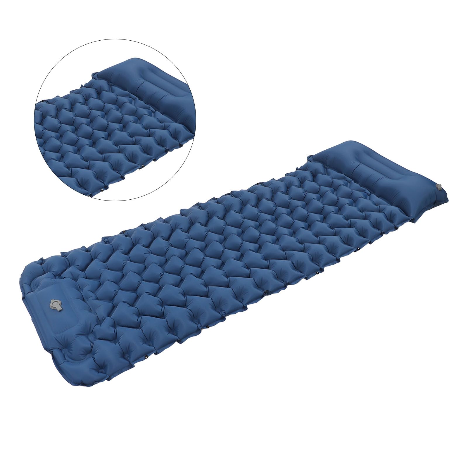 NYSUZHOUJI Inflating Sleeping Pad Ergonomic Design Foot Inflatable Good Sealing Characteristics for Camping (Navy Blue)