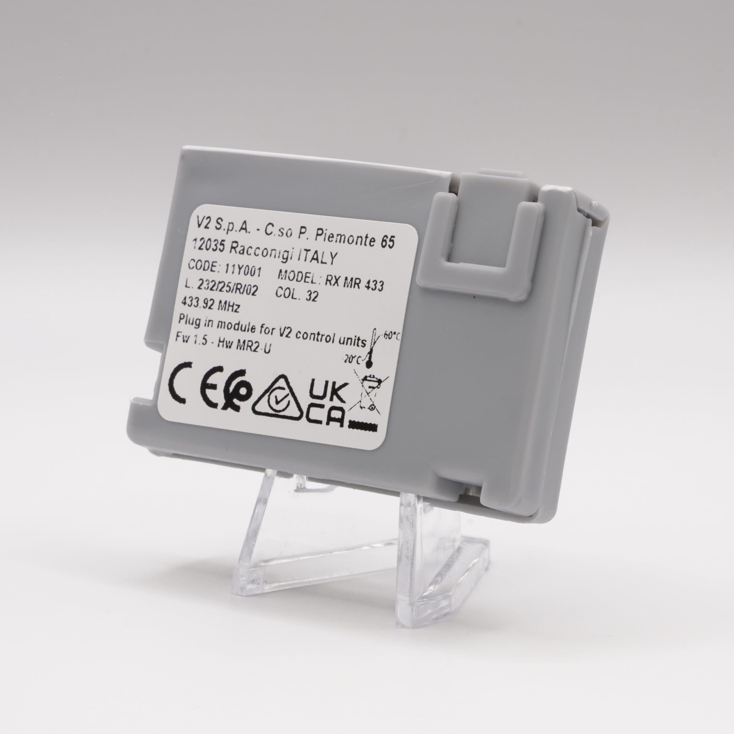 V2 MR2-U-433 Devient (ABLE. RX MR 433) - Récepteur Radio Embrochable 433,92 MHz Rolling Code pour Motorisations Portails & Garages - Compatible V2/ABLE + 1 Goodies DOMOBIP