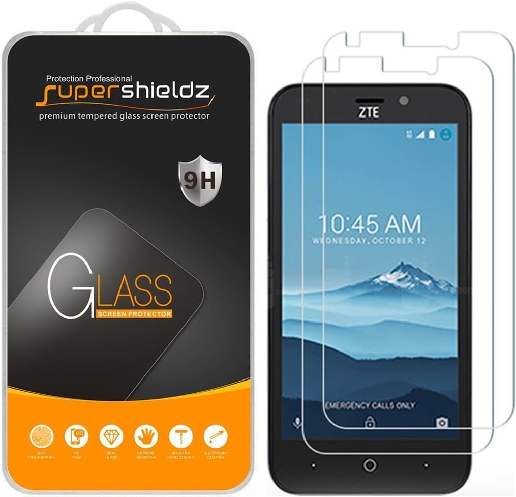 Supershieldz (2 Pack) Designed for ZTE Zfive 2 LTE Tempered Glass Screen Protector, Anti Scratch, Bubble Free