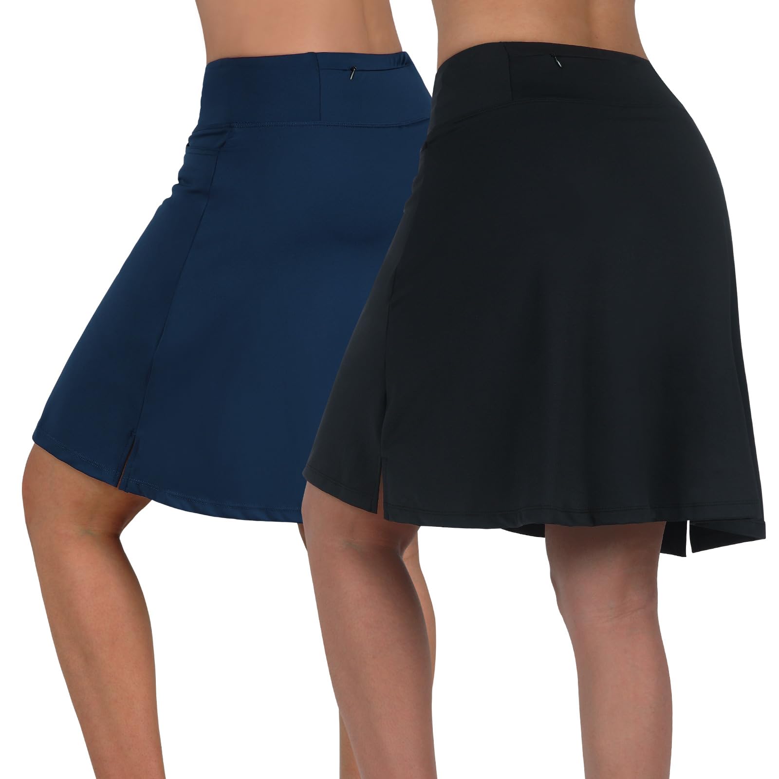 beroy Falda pantalón para Mujer, Falda de 20 Pulgadas hasta la Rodilla para Mujer, Falda atlética con Pantalones Cortos