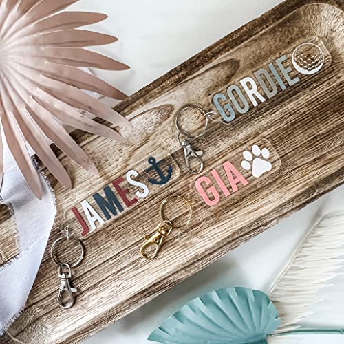 Personalized Colorful Acrylic Name Tag - Custom Engraved Keychain - Backpack ID Tag, Lunch Bag Charm - Tumbler Water Bottle Accessory - Back to School Supplies - Customized Kids Party Favor3