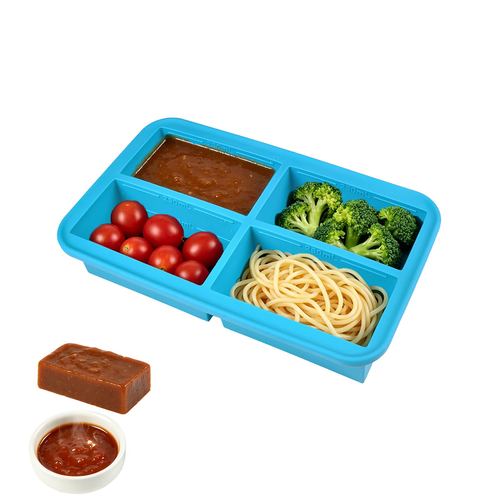 260ml Large Ice Cube Trays for Freezer, Food Freezing Tray for Sauce