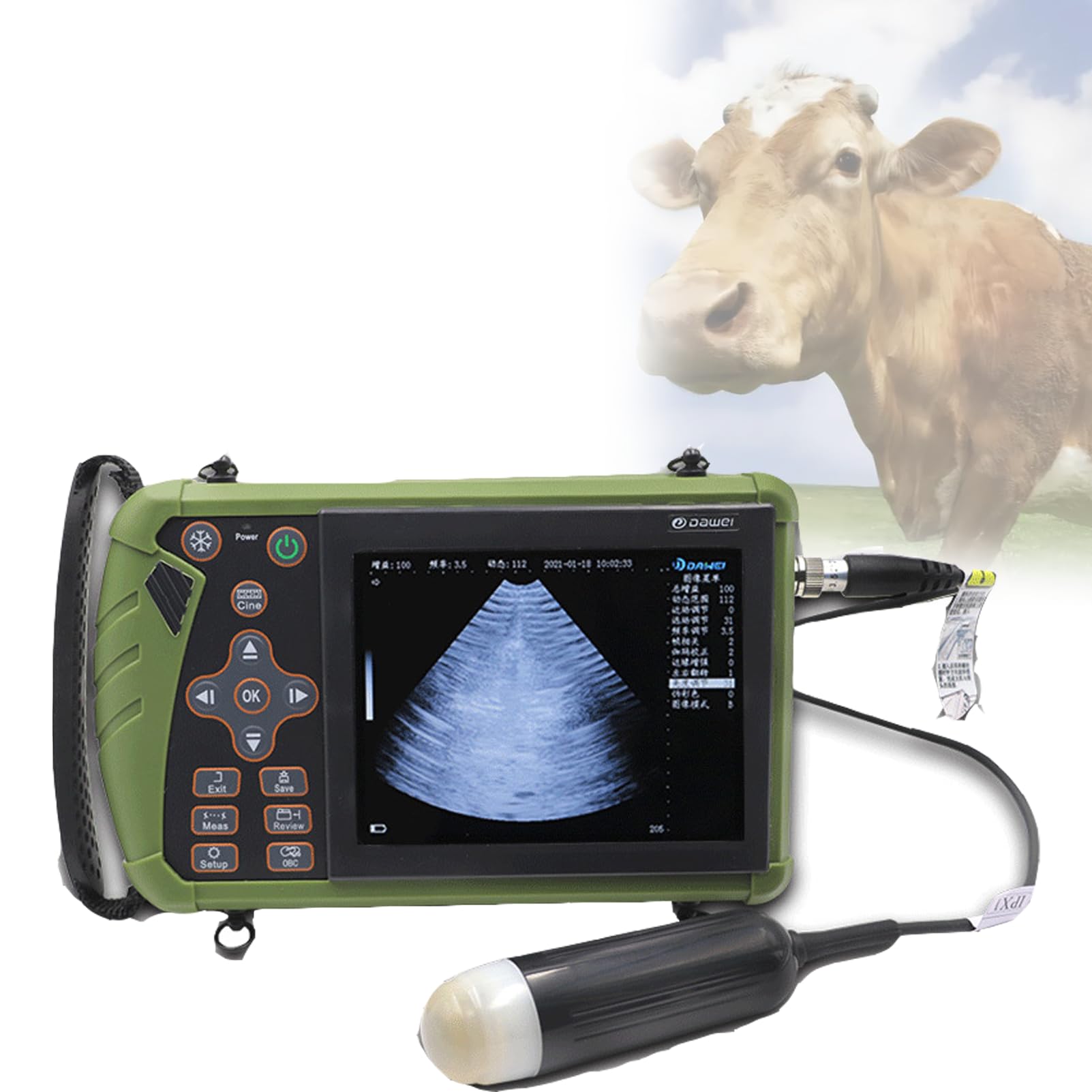 Weterynaryjny Aparat Ultrasonograficzny Do Badań CiążOwych, PrzenośNy, RęCzny Skaner Weterynaryjny B-Ultra Sound Z Sondą Wypukłą 3,5 Mhz Dla BydłA, śWiń, KóZ I Koni