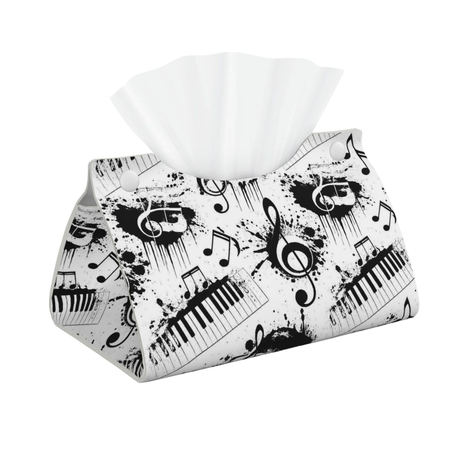 Abstract Music Note Piano Long Tissue Box Cover Holder Home Decor Aesthetic 7.87'' x 5.12'' x 0.98''