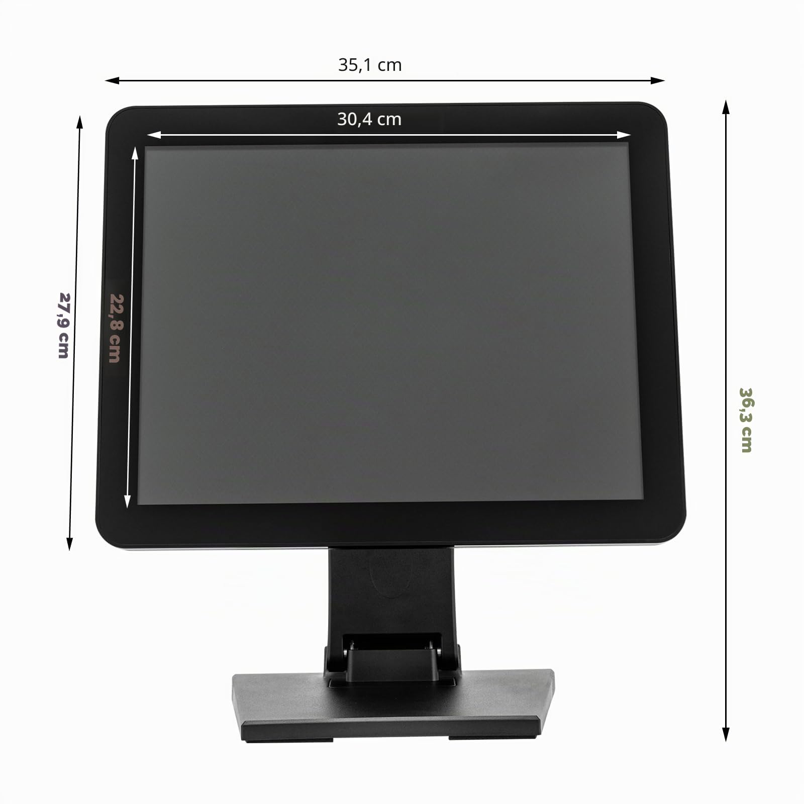 Caisse enregistreuse de 15 pouces Système de caisse Écran de caisse tactile LCD Mode tactile dix points pour la vente au détail, la restauration, l'hôtellerie