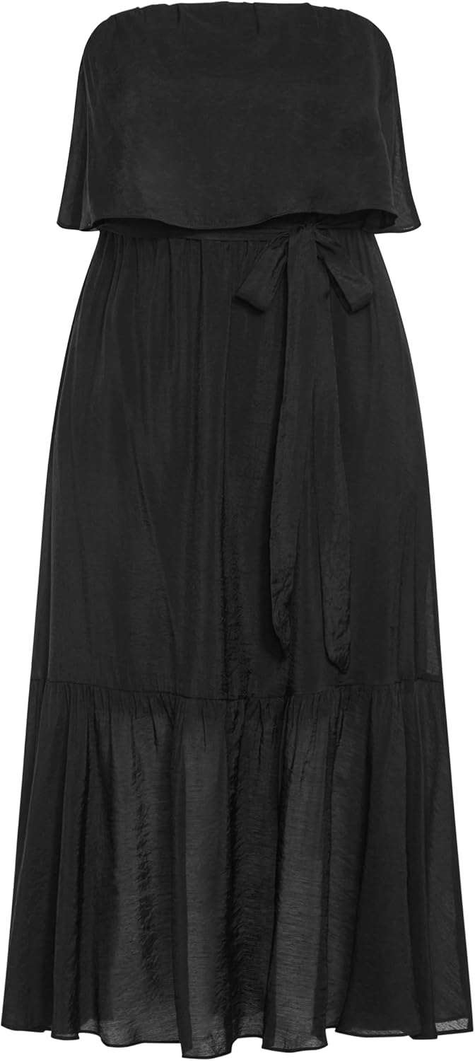 City Chic Plus Size Dress - Pia Ruffle Overlay Maxi