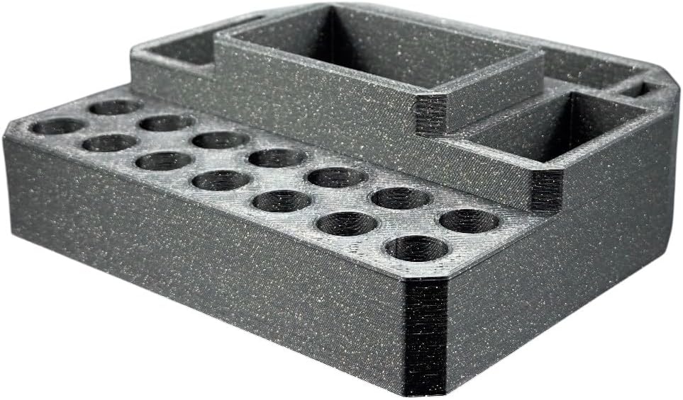 Desk Organizer 510 Cartridge Holder Pen Stand 14 Spaces with Segmented Storage (Burnt Titanium)