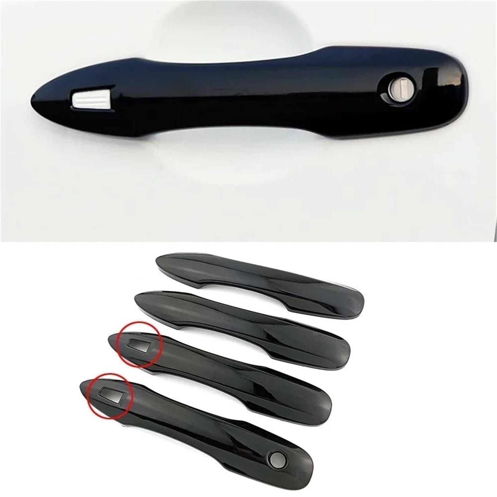 NOHEEU Car Door Handle Cap Decorative Outer Cover Shell for Toyota for Prius 2016-2024(Style 6)
