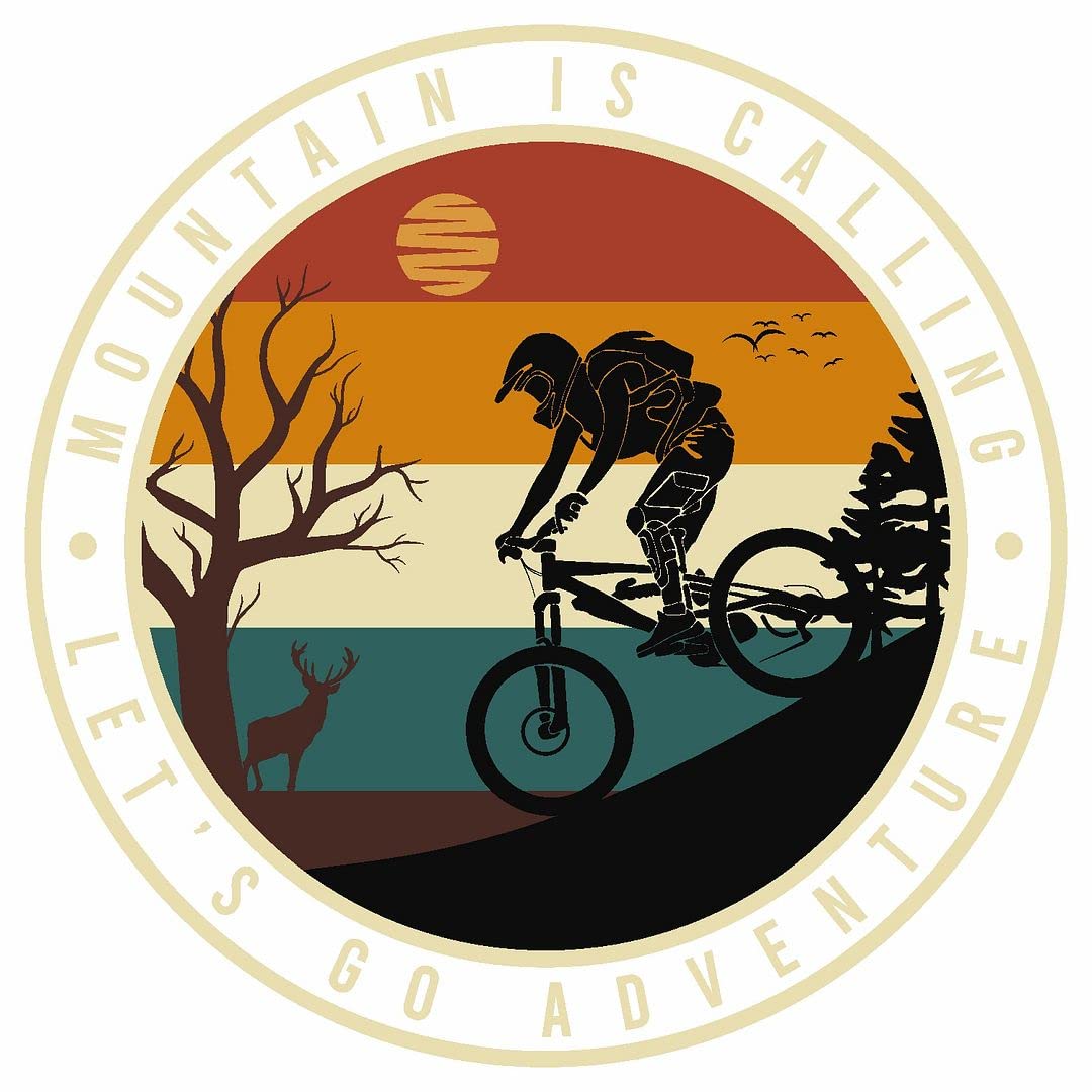 KREEPO Mountain are Calling Let's GO Advanture Attractive Trendy for Decal car Sticker Back Window, Sides, Multicolor Size (18.2x29) cm