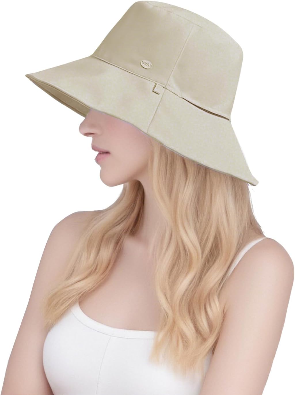 Lanzom Lightweight Quick Dry Bucket Hats for Women Packable Summer Beach Sun Hats with Strings for Travel
