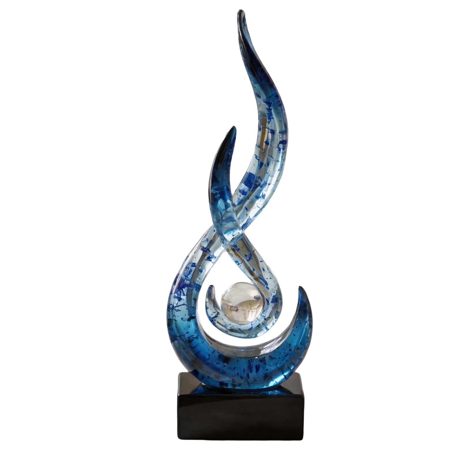 XYQXYQ - Modern Abstract Art Table Decor Resin Statue Table Centerpiece Modern Ornaments for Living Room Great Gift Idea Home Decor Collectibles (Blue Foil)