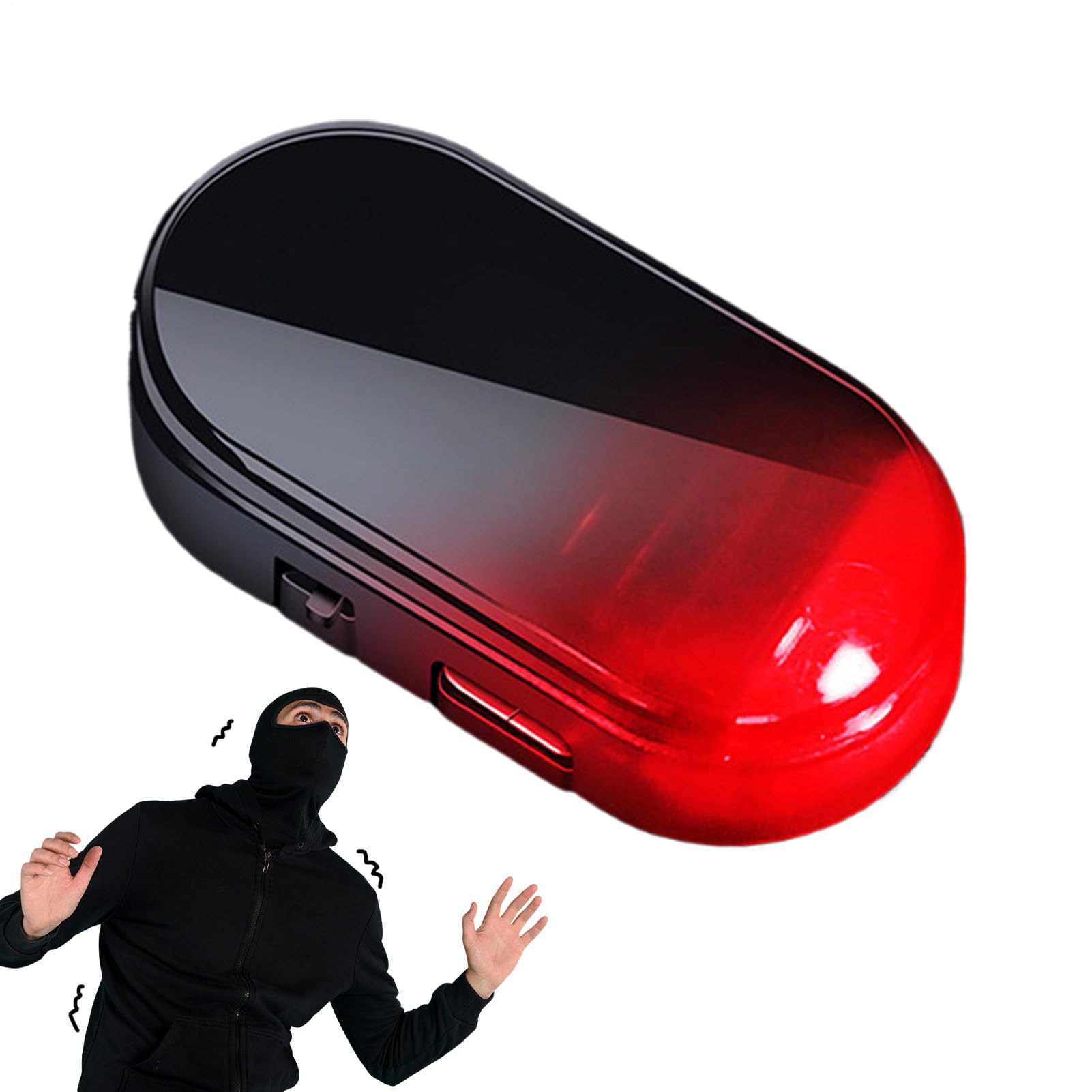 Luz De Advertencia Solar - Alarma Ficticia Intermitente LED Falsa | Luz De Cámara De Seguridad Simulada Con Sensor Inteligente | Encendido Automático Impermeable Por La Noche Para Coche, Furgoneta, SU