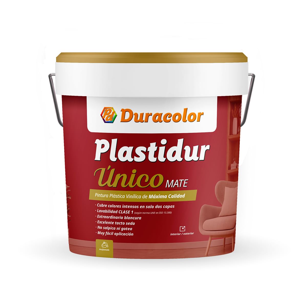 Plastidur Mate Único Pintura plástica mate para interiores, máxima calidad (Lino My Dulce Home, 12 Litros)