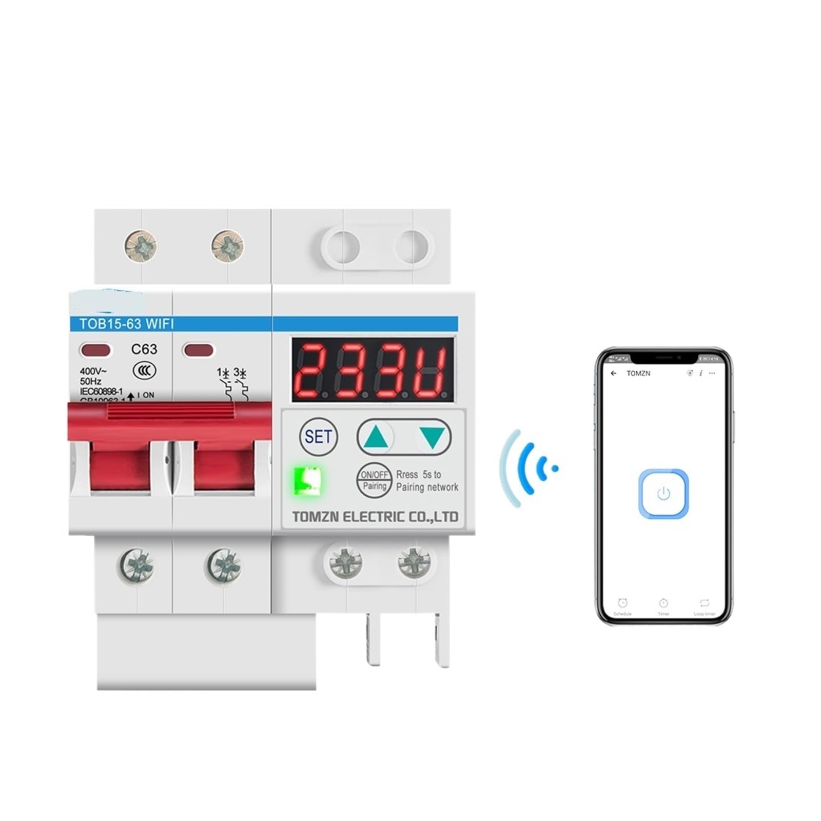 Disjoncteur WiFi contre surtensions protégez vos appareils interrupteur rail Din NISZA
