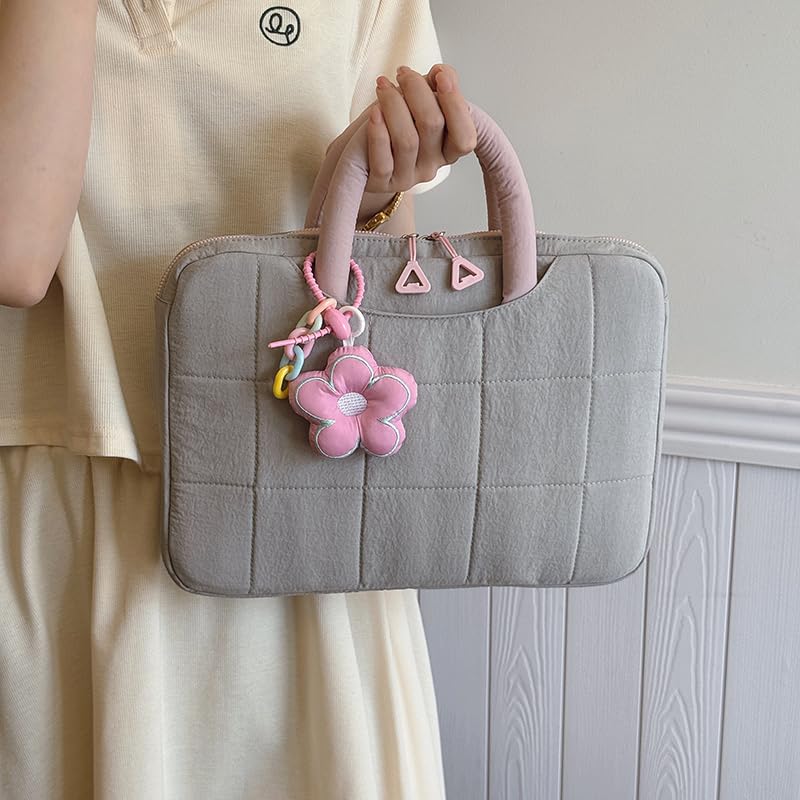 Checkerboard Laptop Sleeve 13.78 Inch, Nylon Padded Computer Bag with Stylish Design – Lightweight Tablet Case for/Work/Travel, Women’s Fashionable Carryall3